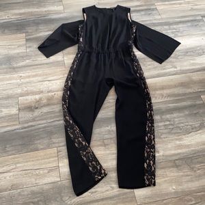 BCBG Black Romper with lace and backless - size 10